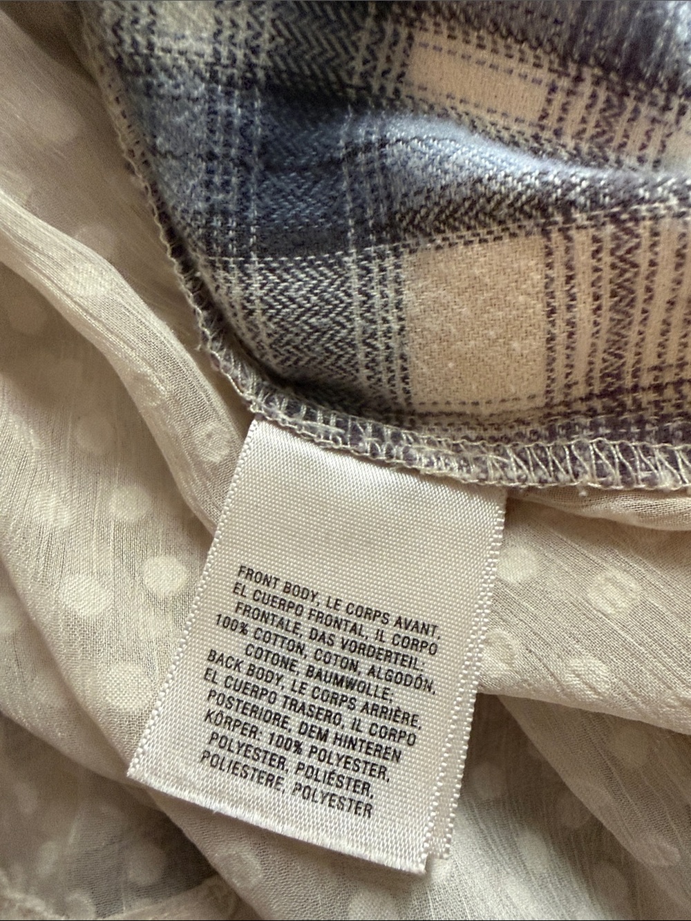 Anthropologie Holding Horses Blue and White Willow Ridge Plaid Button-Down Shirt - Picture 8 of 10